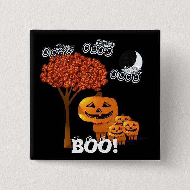 CALABAZAS DE HALLOWEEN Botón (Anverso)
