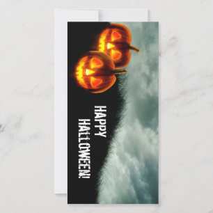 Calabazas de Halloween - Tarjeta de saludo aterrad