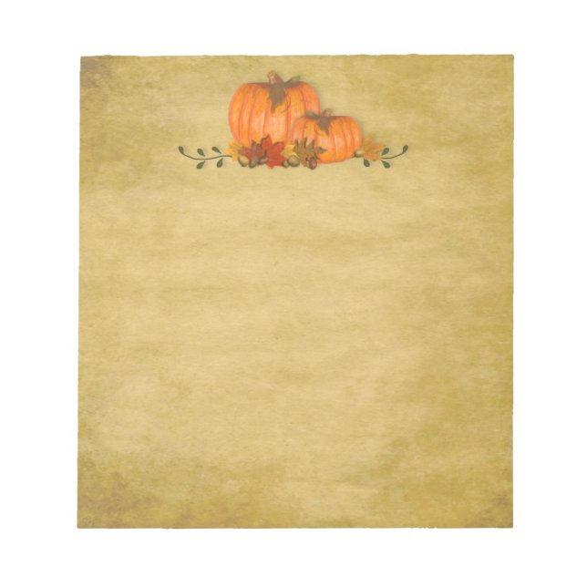 Calabazas de otoño Bloc de notas pequeño (Frente)