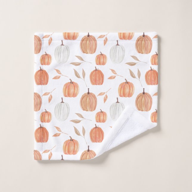 Calabazas de otoño y hojas (Toallita)