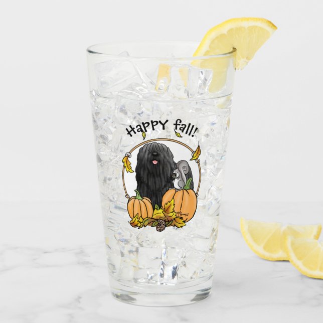 Calabazas de perro de Puli de otoño (negras) dejan (Reverso (hielo))