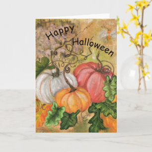 Calabazas de tarjeta de Halloween - Pintura