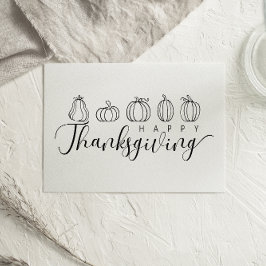 Calabazas dibujadas a mano Tarjeta feliz de Acción