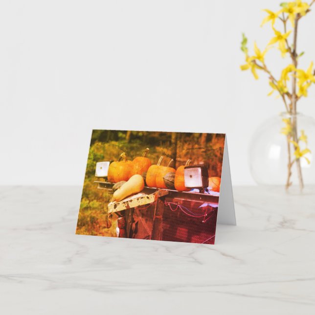 Calabazas En El Camión Cae Nota En Blanco (flor amarilla)