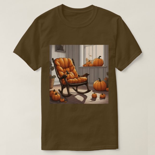 Calabazas En Una Camiseta Marrón De La Ventana (Diseño del anverso)