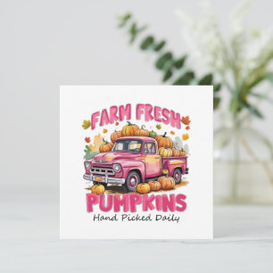 Calabazas frescas de granja - Camión rosa cosecha 