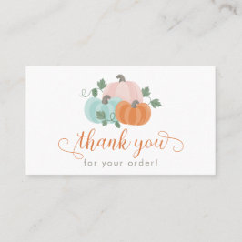 Calabazas Gracias Por Su Tarjeta De Negocios De Pe