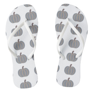 Calabazas Grises Con Borde Naranja Chanclas De Oto