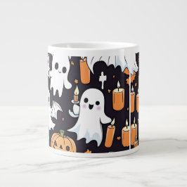 Calabazas Kawai Halloween y tazas fantasmas