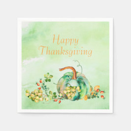 Calabazas para otoño y servilleta de papel Berries