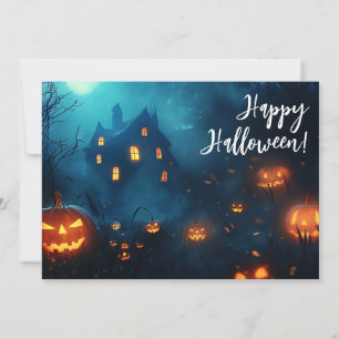 Calabazas por la Noche Tarjeta de Felicitación de