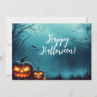 Calabazas por la Noche Tarjeta de Felicitación de 