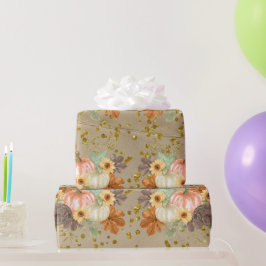 Calabazas Purpurinoso naranjas Sobre Papel De Tira