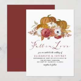 Calabazas rusticas Invitación a la boda otoñal