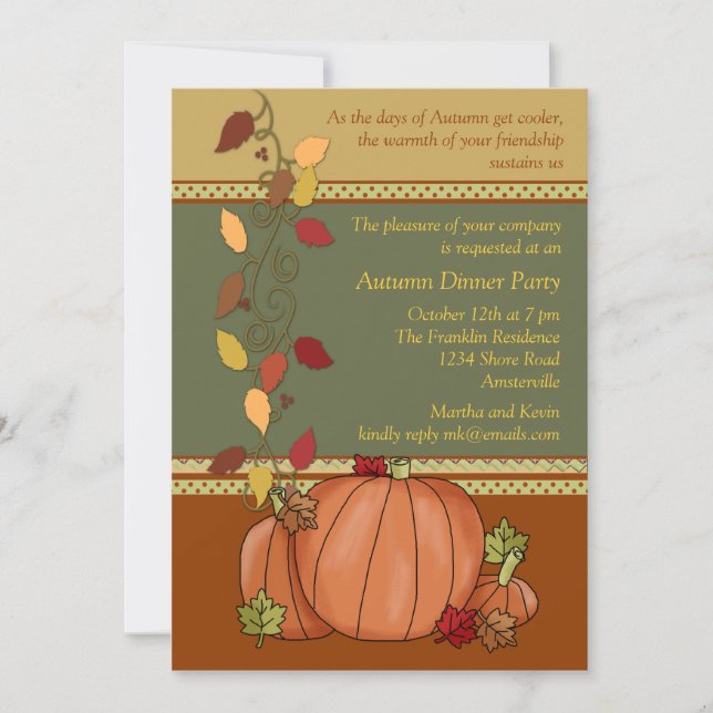 Calabazas tres invitaciones (Anverso)