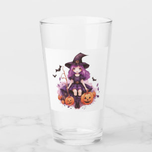 Calabazas y batas de bruja moradas de bonito
