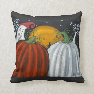 Calabazas y Cojín decorativo de arte de caída de