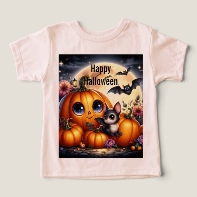 Calabazas y murciélagos de Halloween (Diseño delantero )