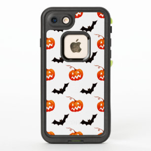 Calabazas y murciélagos de Halloween, truco o trat