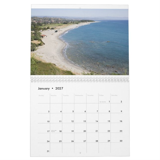 Calabria, Calendario de Pared de Italia (Jan 2027)