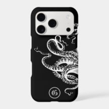 Calamar en negro con monograma