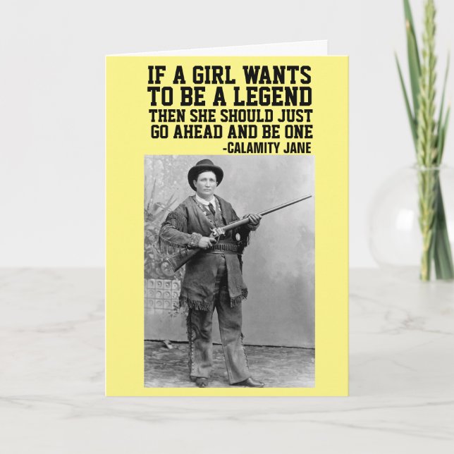 CALAMITY JANE COWGIRL CUMPLEAÑOS TARJETAS DE REUNI (Anverso)