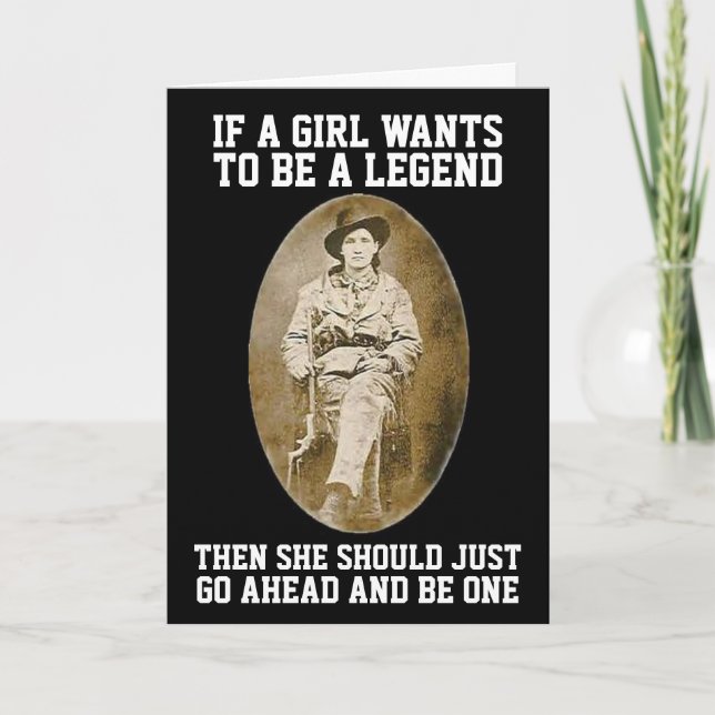 CALAMITY JANE COWGIRL TARJETAS GIGANTES DE CUMPLEA (Anverso)