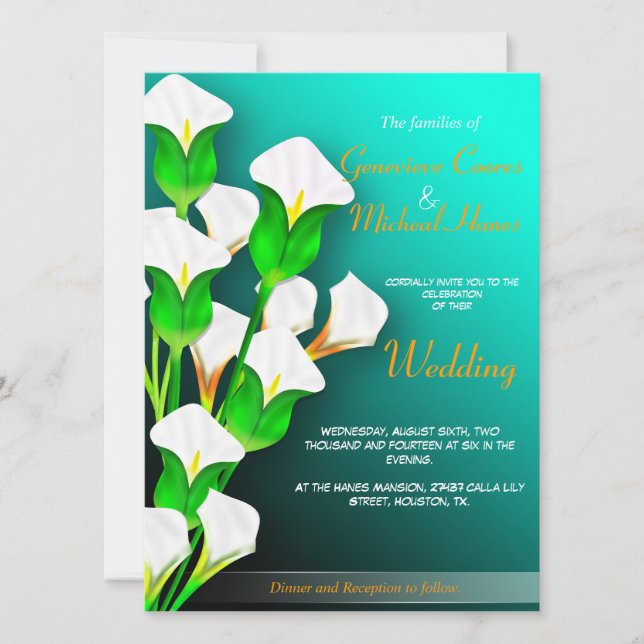 Calas que casan la invitación (Anverso)