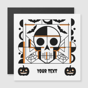 Calavera al estilo de Halloween, murciélagos, tela