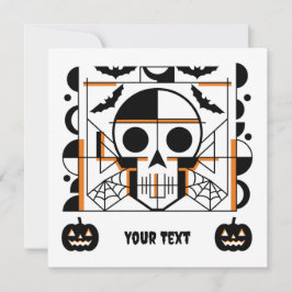 Calavera al estilo de Halloween, murciélagos, tela