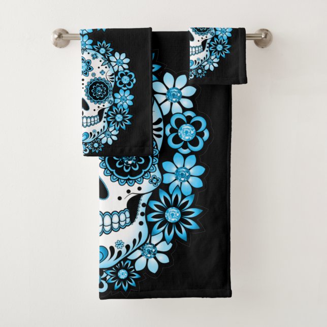 Calavera azucarera azul (In situ)