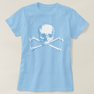 Calavera Azul Y Camiseta De Los Huesos