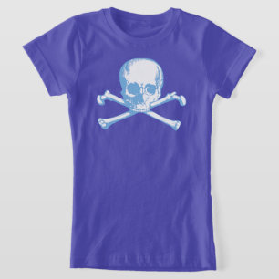 Calavera Azul Y Camiseta De Los Huesos