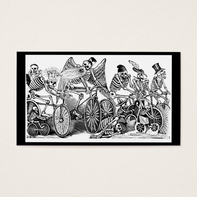 Calavera Bicyclists alrededor de finales del siglo (Frente)