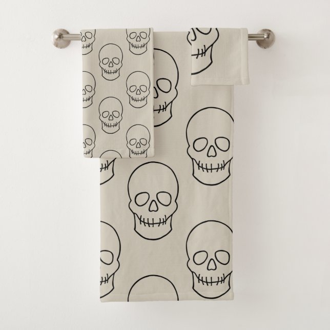 Calavera - Blanco óseo y negro mural (In situ)