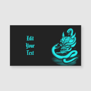 Calavera - Cabeza malvada con serpiente