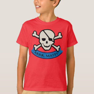 Calavera - Camiseta sin tacaños para los niños roj