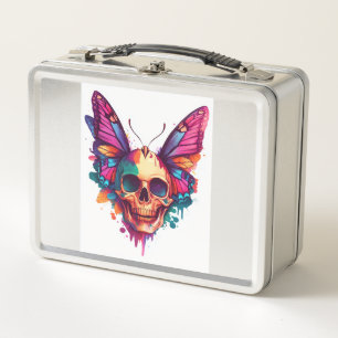 Calavera con alas de mariposa