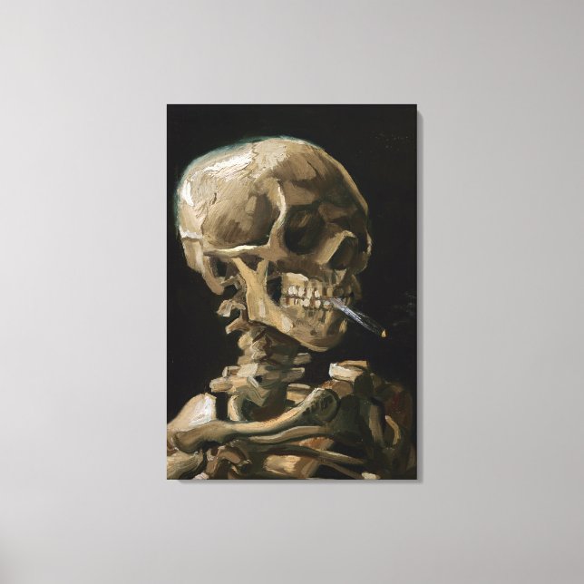 Calavera con arte Vicente van Gogh (Anverso)