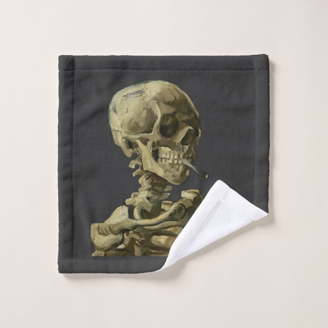 Calavera con cigarrillo de Van Gogh (Toallita)