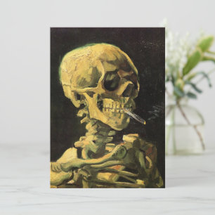 Calavera con cigarrillo en llamas por Vincent van