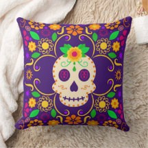 Calavera con Cojín decorativo Día de los Muertos