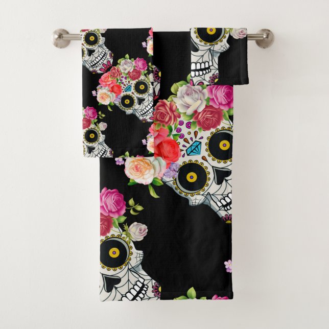 Calavera con floral (In situ)