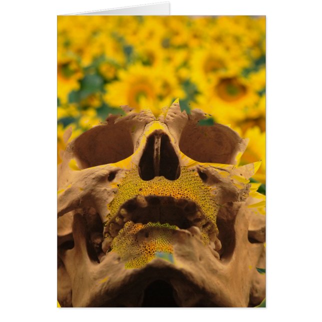 Calavera con flores (Frente)