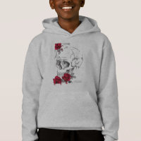 Calavera con flores - Diseño de estilo japonés urb