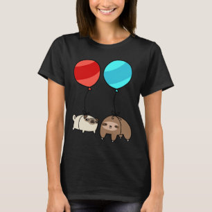 Calavera con globo y camiseta esencial de Pug 328