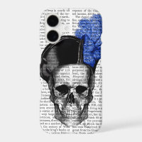 Calavera con Gorra azul