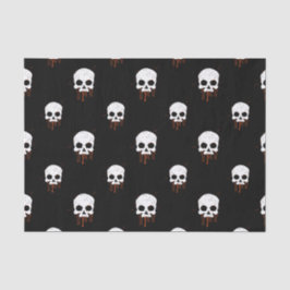 Calavera con papel de tejido con detalles Naranjas