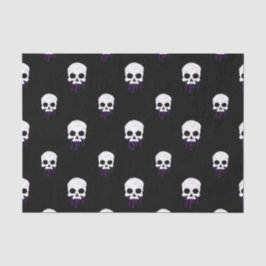 Calavera con papel de tejido en profundidad morado