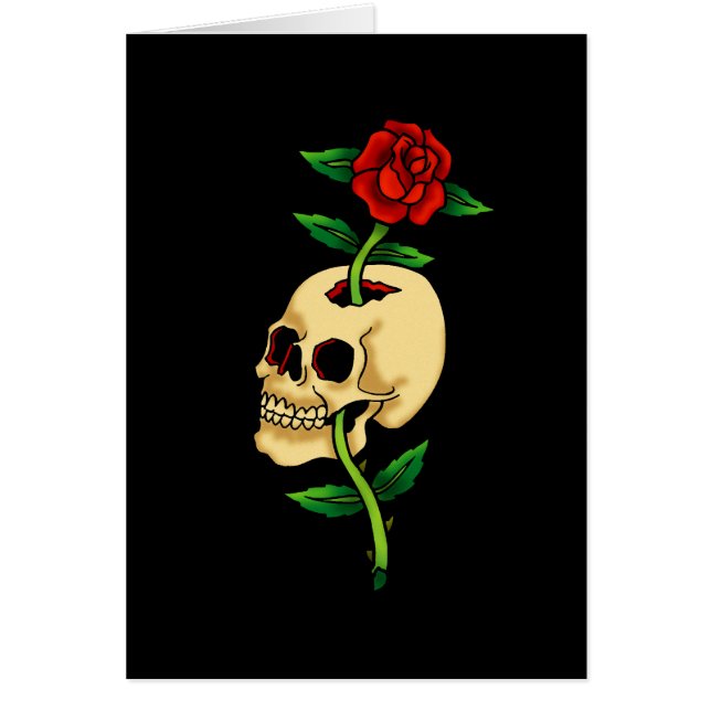 Calavera con Rosa (Frente)